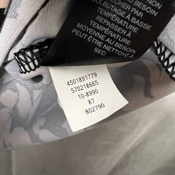 WHITE HOUSE BLACK MARKET / black tan floral lace up tank top / XS - Picture 6 of 7